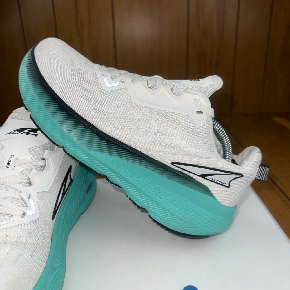 Altra FWD Via Womens Running Shoes White Teal AL0A85PW130 US 8.5